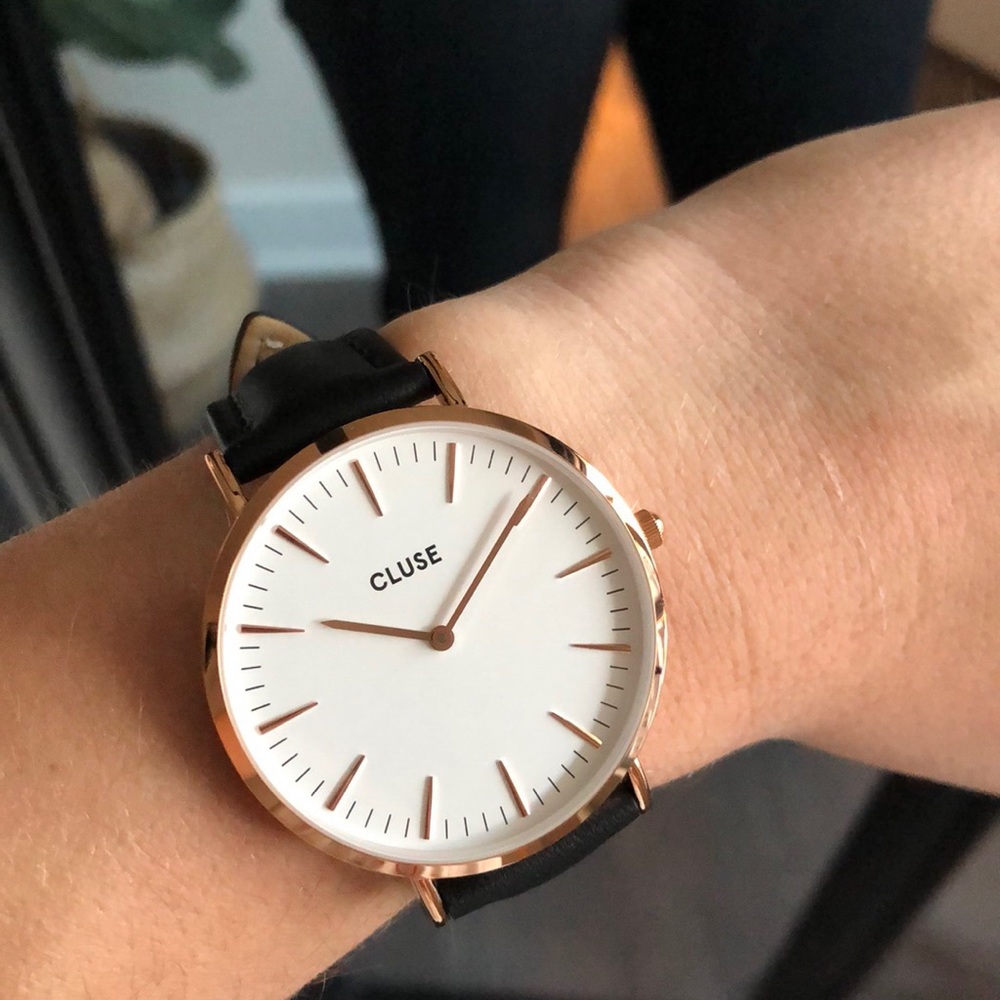 Cluse Black Leather Watch - Picture 7 of 8